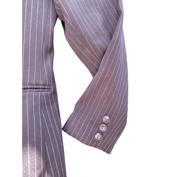 Vintage Boundary Water Dayton's White Pin Stripe Two‎ Button Jacket Skirt Set - Picture 6 of 16